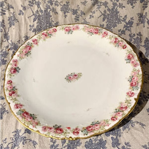 Antique Limoges France Rose 12" Platter Elite L France Higgins & Seiter